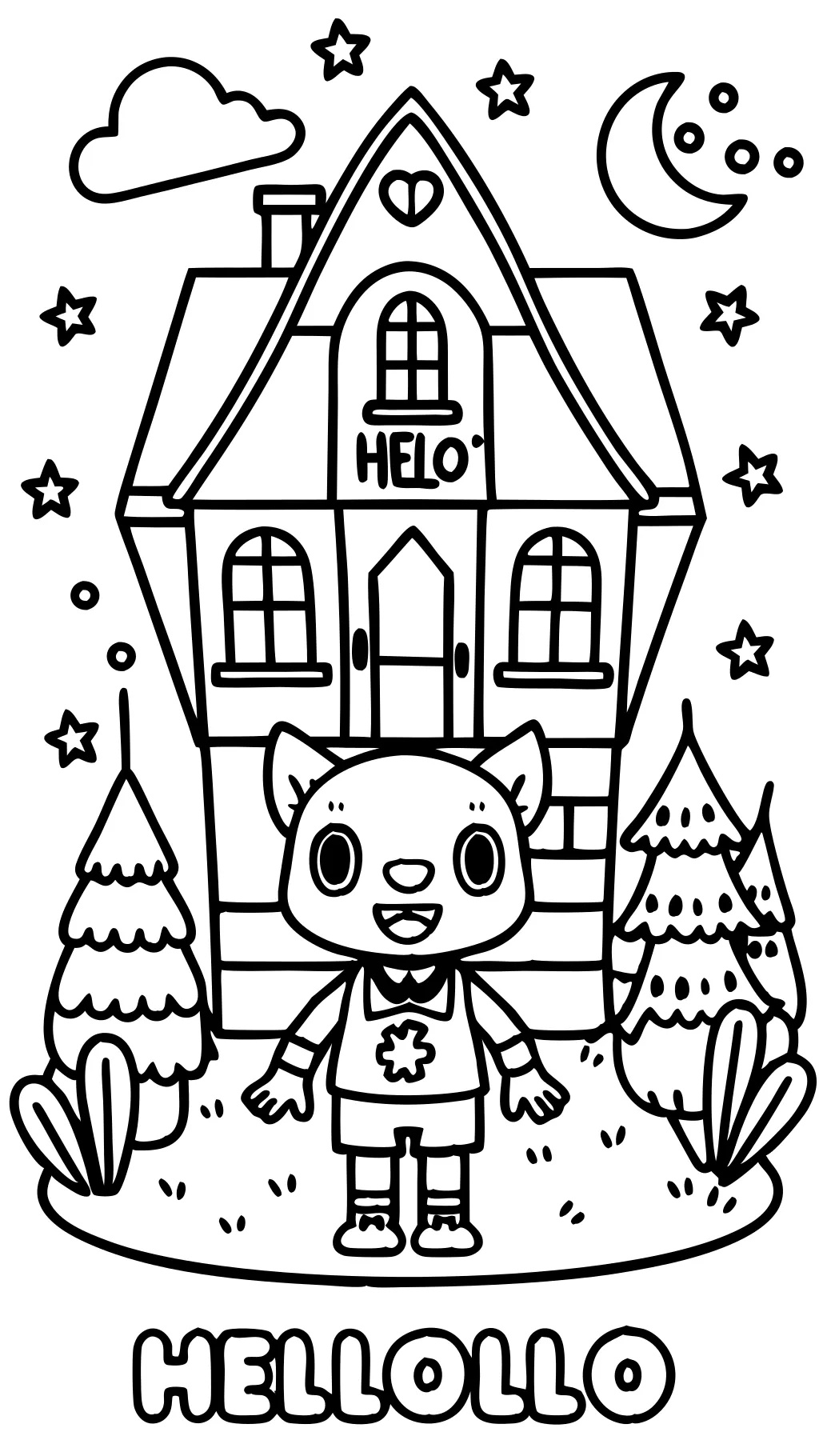 hello neighbor coloring pages